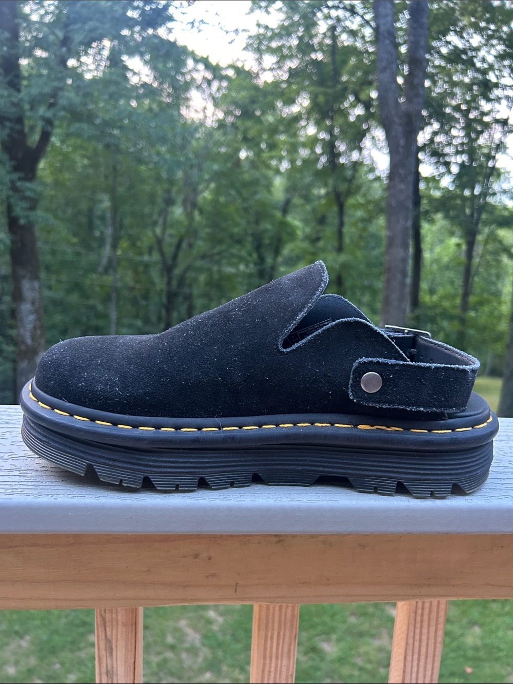 Dr. Martens ZEBZAG Suede Slingback Platform Mule Women’s 10 Men’s 9 - Picture 4 of 10